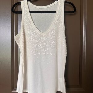 EXPRESS | White CheetahSequin Tank Top
